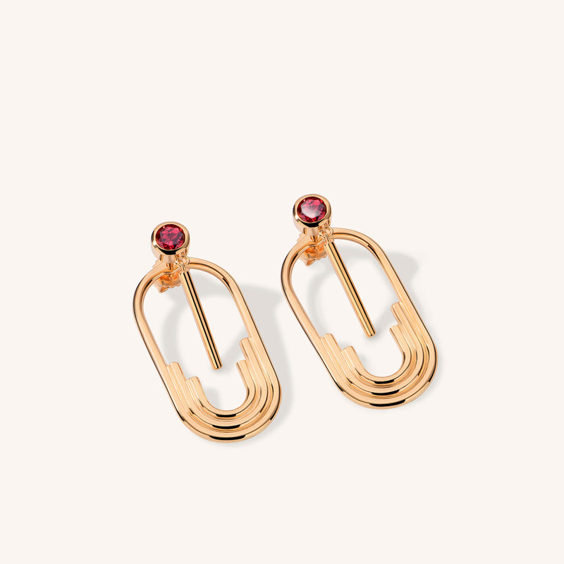 Anneaux Garnet Drop Earrings