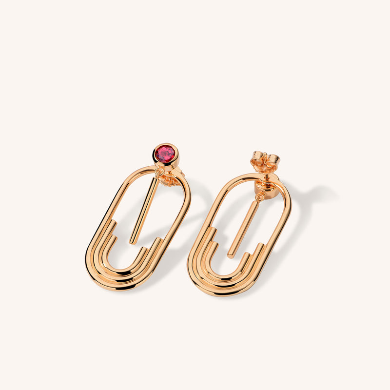 Anneaux Garnet Drop Earrings