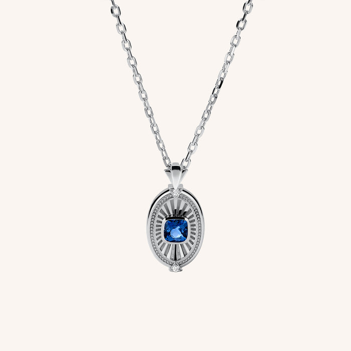 Rayons de Lumière Blue Topaz Silver Pendant