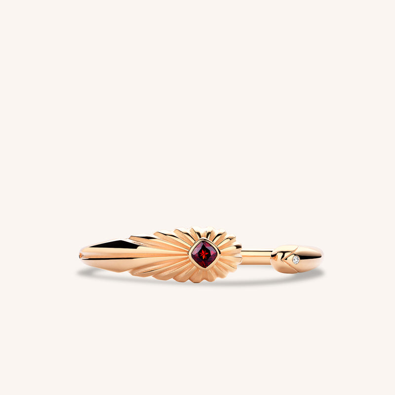 Rayons de Lumière Garnet Bangle Bracelet