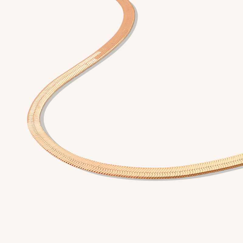 Statement Herringbone Chain Necklace